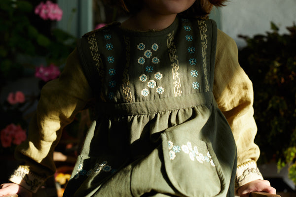 ボトムス・スパッツ apolina bibi dungaree Bibi Dungaree - Forrest – Slow Threads