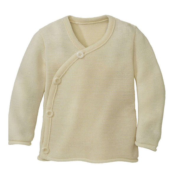 Organic Merino Baby Cardigan - Natural