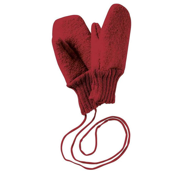 Boiled Wool Gloves - Bordeaux (last one - 4-12m)