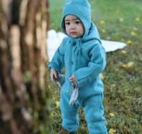 Boiled Wool Snuggle Suit - Blue