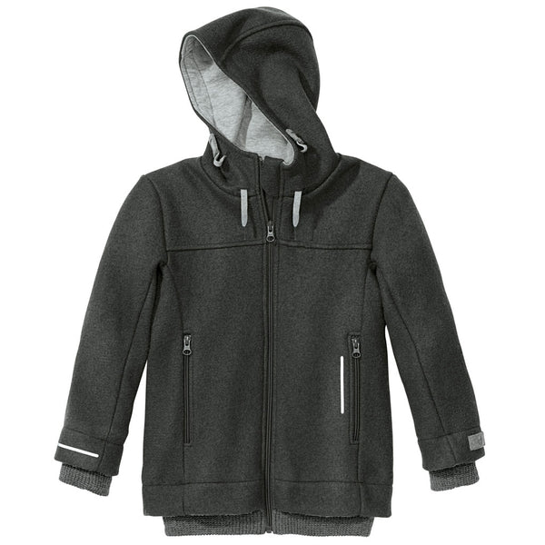 Boiled Wool Outdoor Jacket - Anthracite (6-12y)