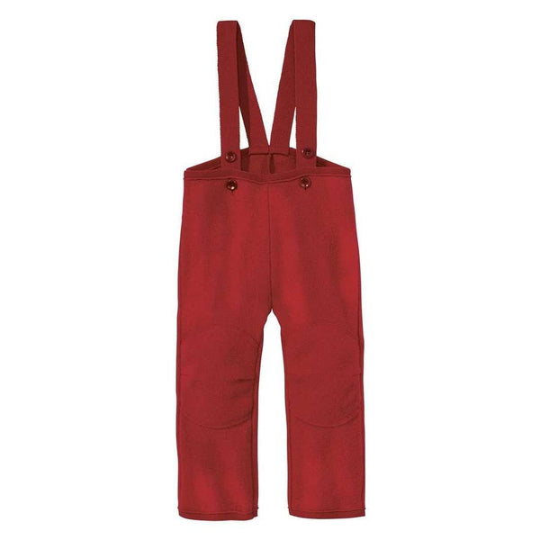 Organic Boiled Wool Dungarees - Bordeaux