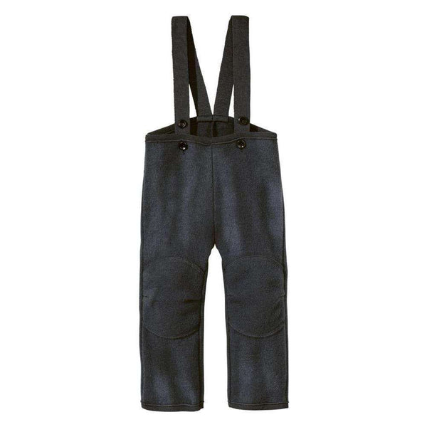 Organic Boiled Wool Dungarees - Anthracite