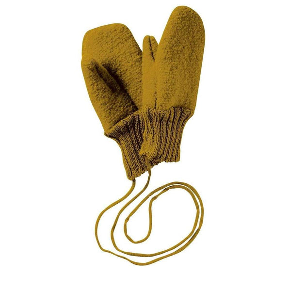 Boiled Wool Gloves - Gold