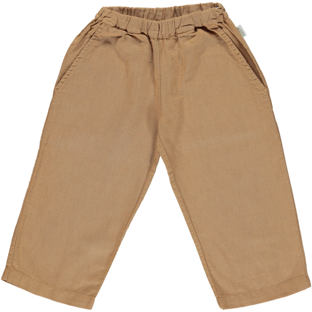 Organic Cotton & Linen Trousers - Brown Sugar