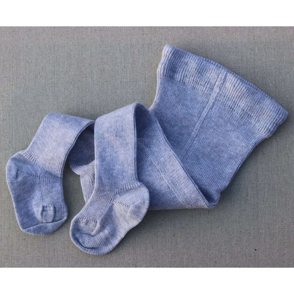 Selana Thick Organic Cotton Baby Tights - Grey