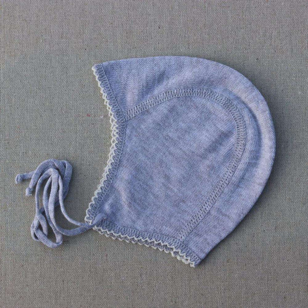 Selana Organic Cotton Baby Bonnet - Grey