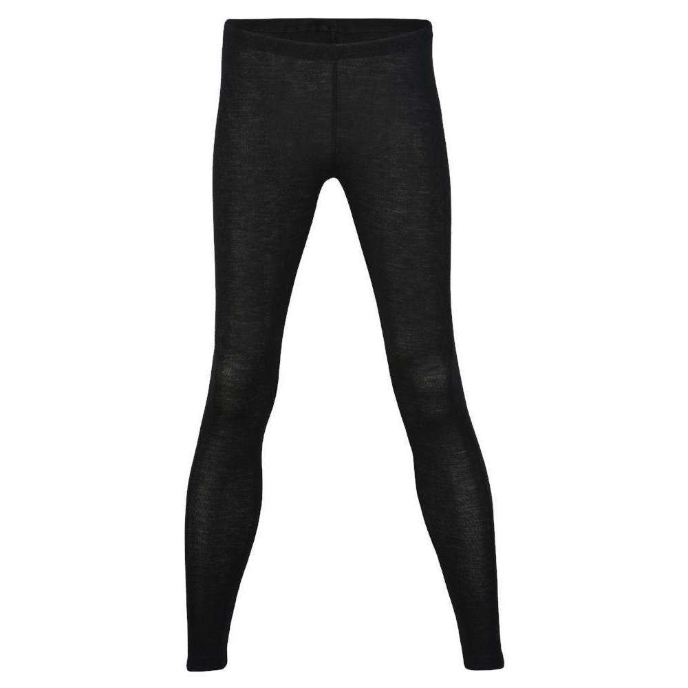 Womens Merino Wool Silk leggings Black – Slow Threads