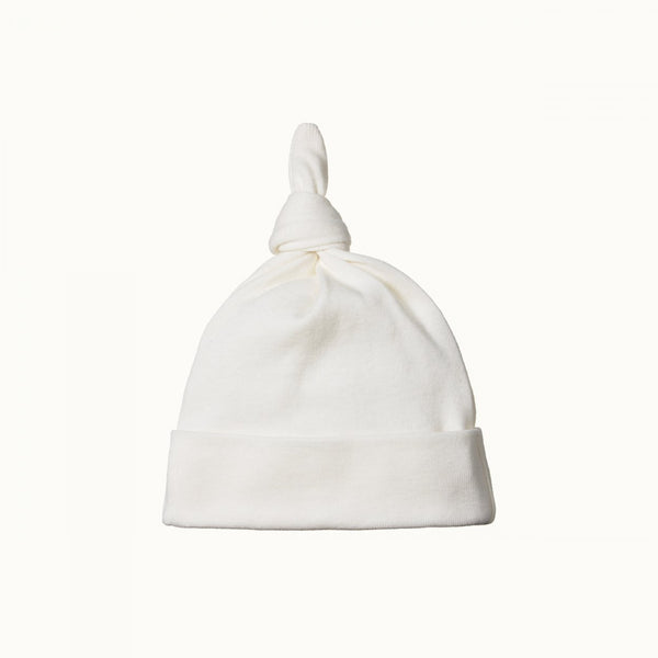 Organic Cotton Knotted Beanie - Natural