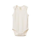 Pointelle Singlet Bodysuit - Natural