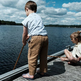 Organic Cotton & Linen Trousers - Brown Sugar